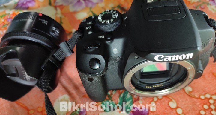 Canon700D with 50mm prime lens